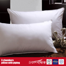 3 Chambers Microfiber Pillow with Piping for Hotel/Home Use